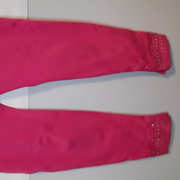 Hot Pink Leggings with Gems on Ankles **25% OFF 5+ items** - Picture 3 of 4